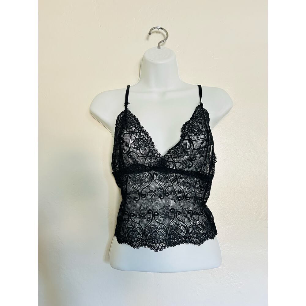 No Brand Black Lace Tank Top